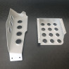 Aluminium Driver Foot Rest Plates for Subaru Impreza Group A